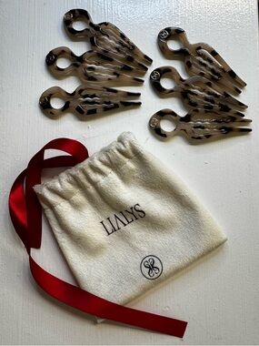 Lialys Prestige Hairpins in Silver Tortoise- Set of 6